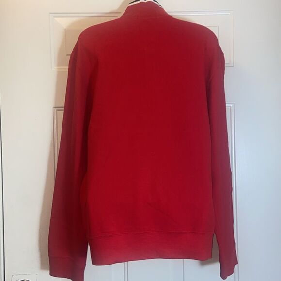 Polo By Ralph Lauren 💯 Cotton Men’s Sweater Pullover Red 1/4 Zip - Picture 14 of 16